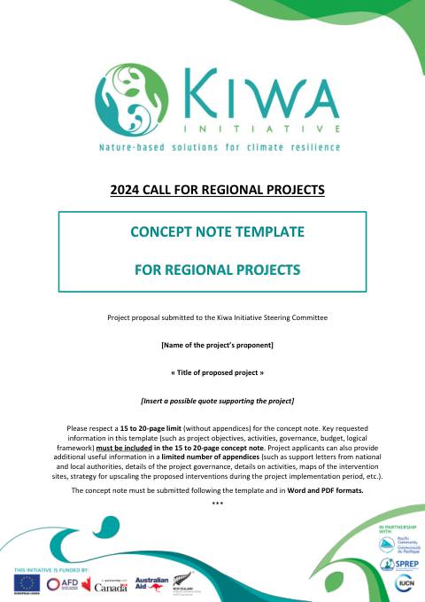 2024 - Word Template - Concept note for « regional project »