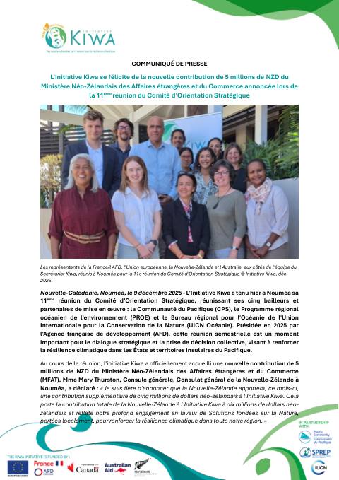 Initiative Kiwa COS Nouvelle contribution NZ Communiqué presse Déc 2025 (1)