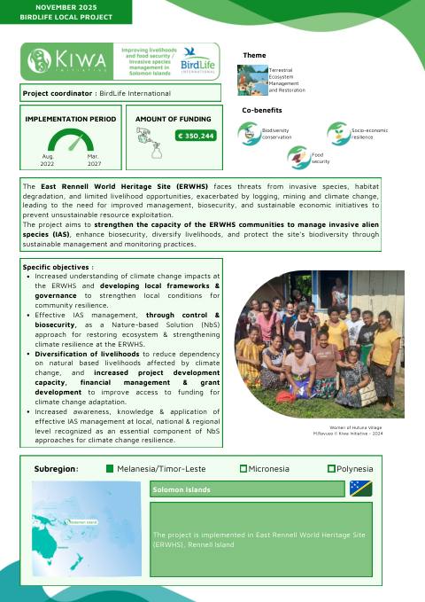 Kiwa Initiative - BIRDLIFE