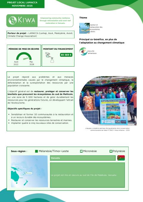 Initiative Kiwa - LAMACCA