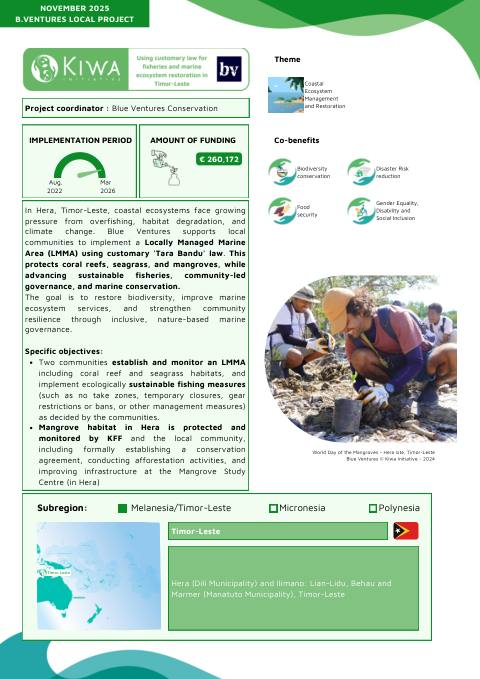 Kiwa Initiative - BLUE VENTURES